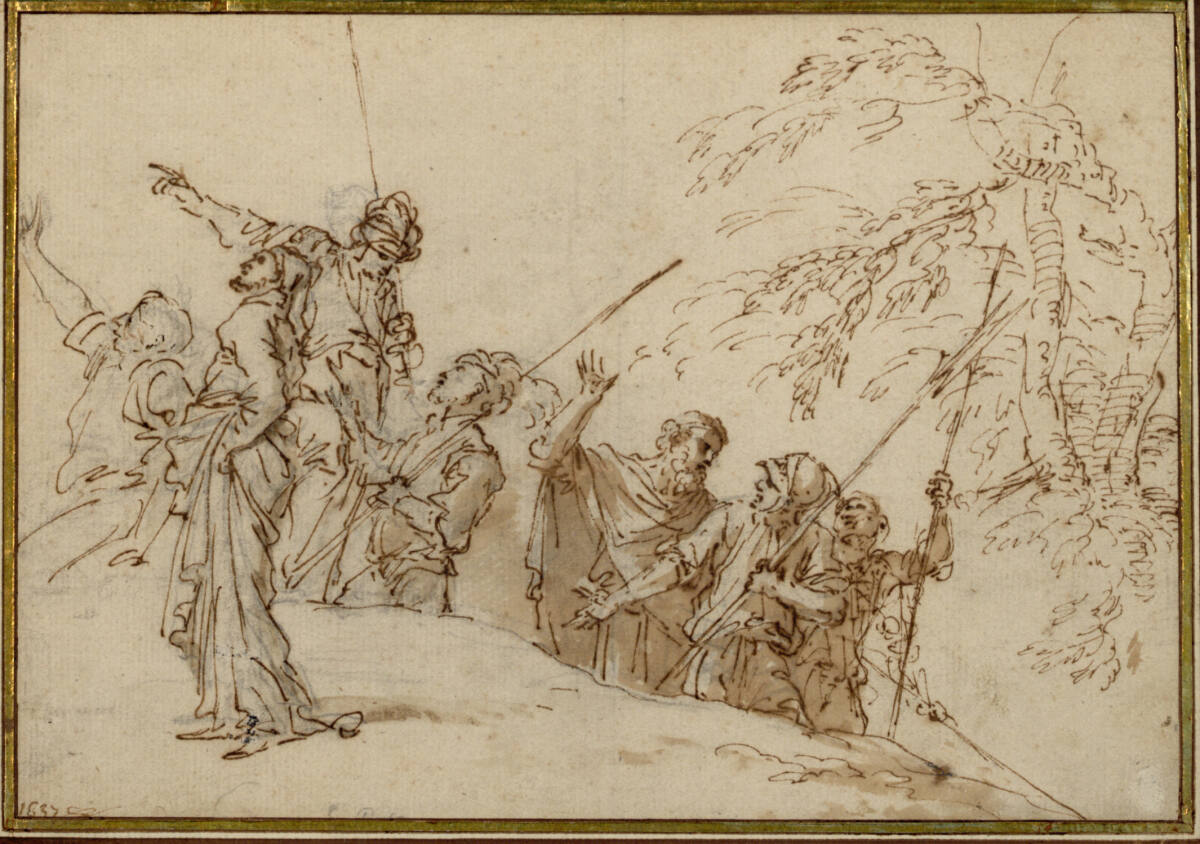 Studie zu einer Kreuzigung (?), Salvator Rosa