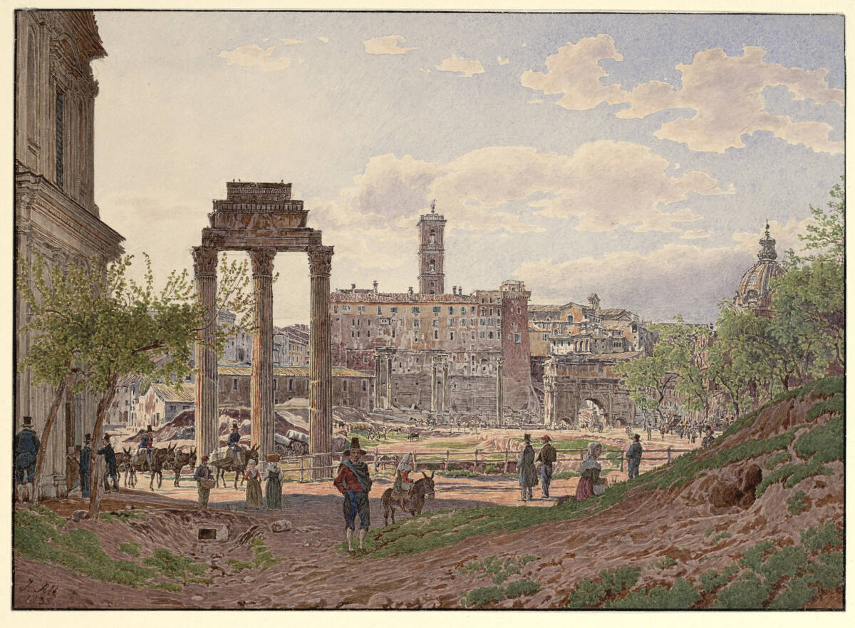 Das Forum Romanum in Rom, Jakob Alt, 1835