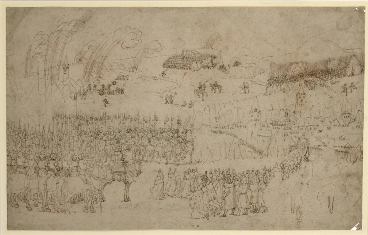 Anonym, Kriegsszene: Stadtübergabe, Inv. Nr.: 37889r