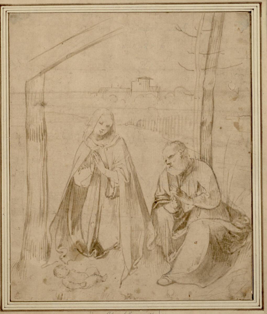 Girolamo Romanino, Die heilige Familie in einer Landschaft, Inv. Nr.: 1649