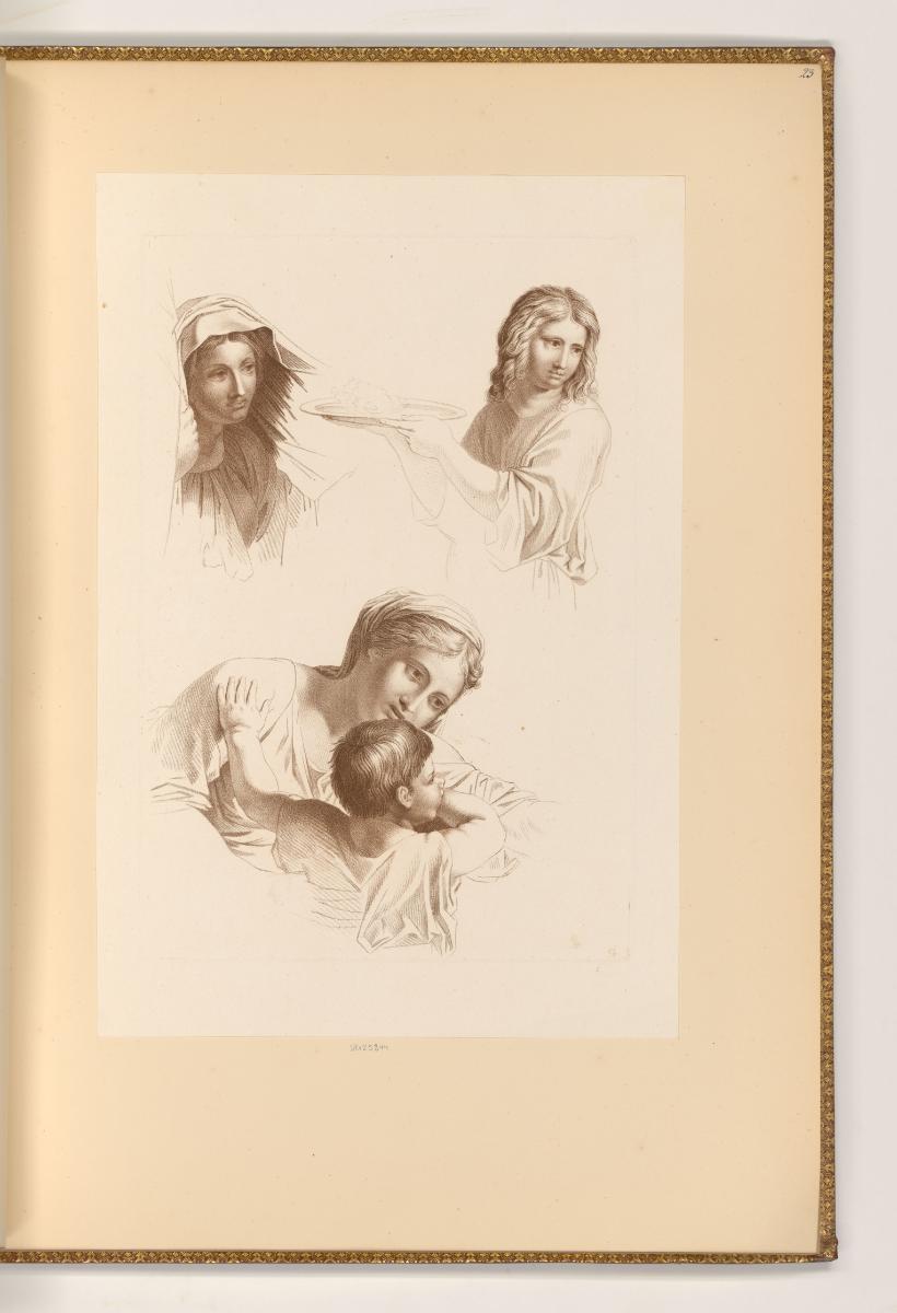 Druckgrafiken nach Nicolas Poussin, Studien: Frau, Knabe, Mutter und Kind, Inv. Nr.: Frankreich…