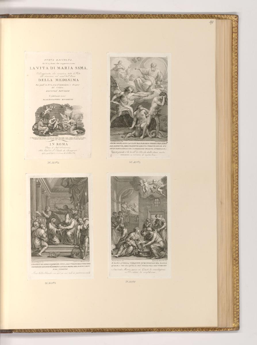 Druckgrafiken nach Louis le Nain und Werken der Familie Stella, Titelblatt, Marienleben, Inv. N…