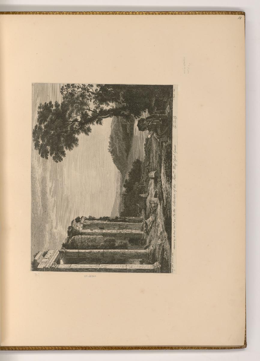 Druckgrafiken nach Claude Lorrain, Ruinenlandschaft und Zeichner, Inv. Nr.: Frankreich nach Sek…