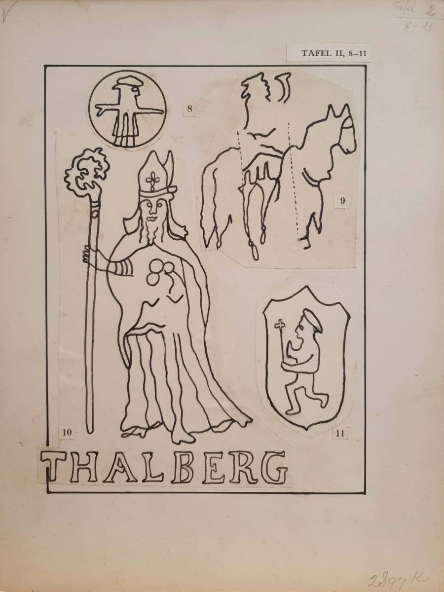 Papier - Wasserzeichen Tafeln Wz Tafel II, Josef Meder