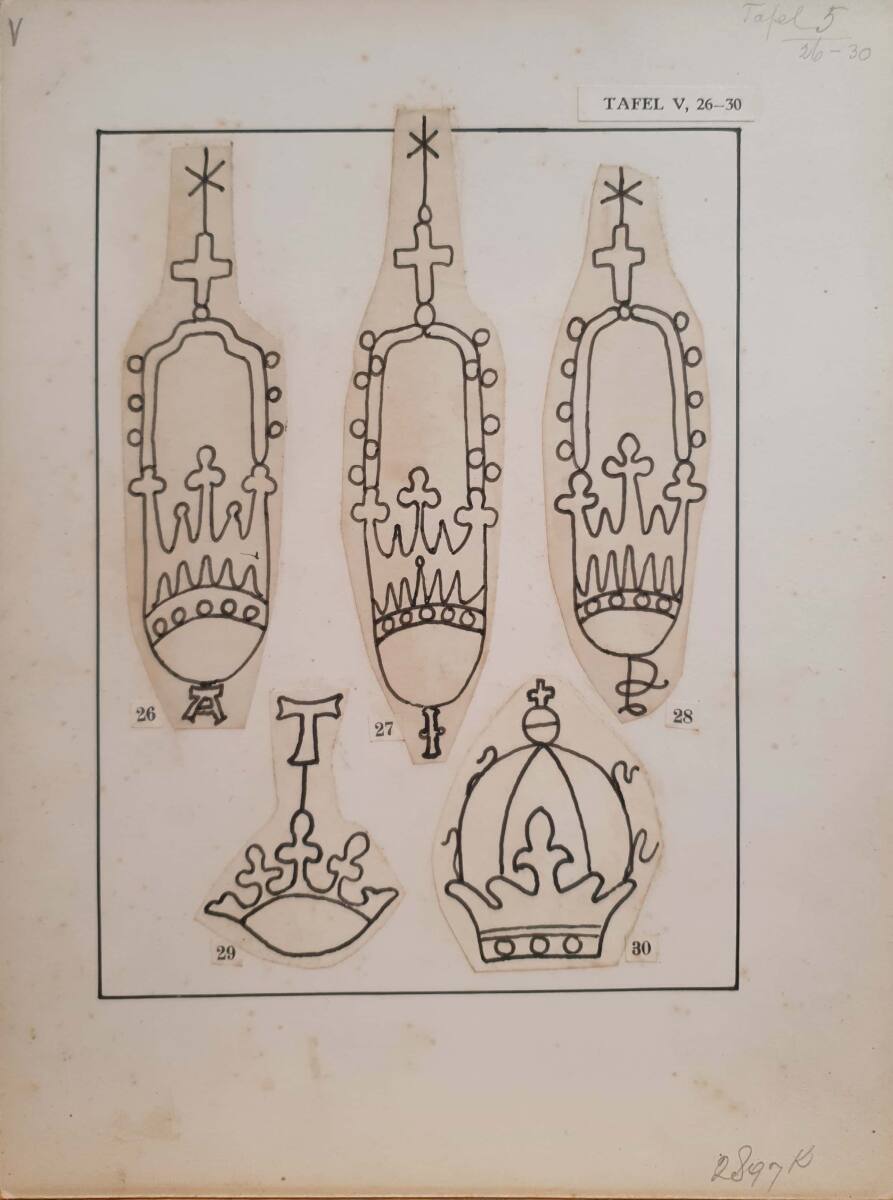 Papier - Wasserzeichen Tafeln Wz Tafel V, Josef Meder