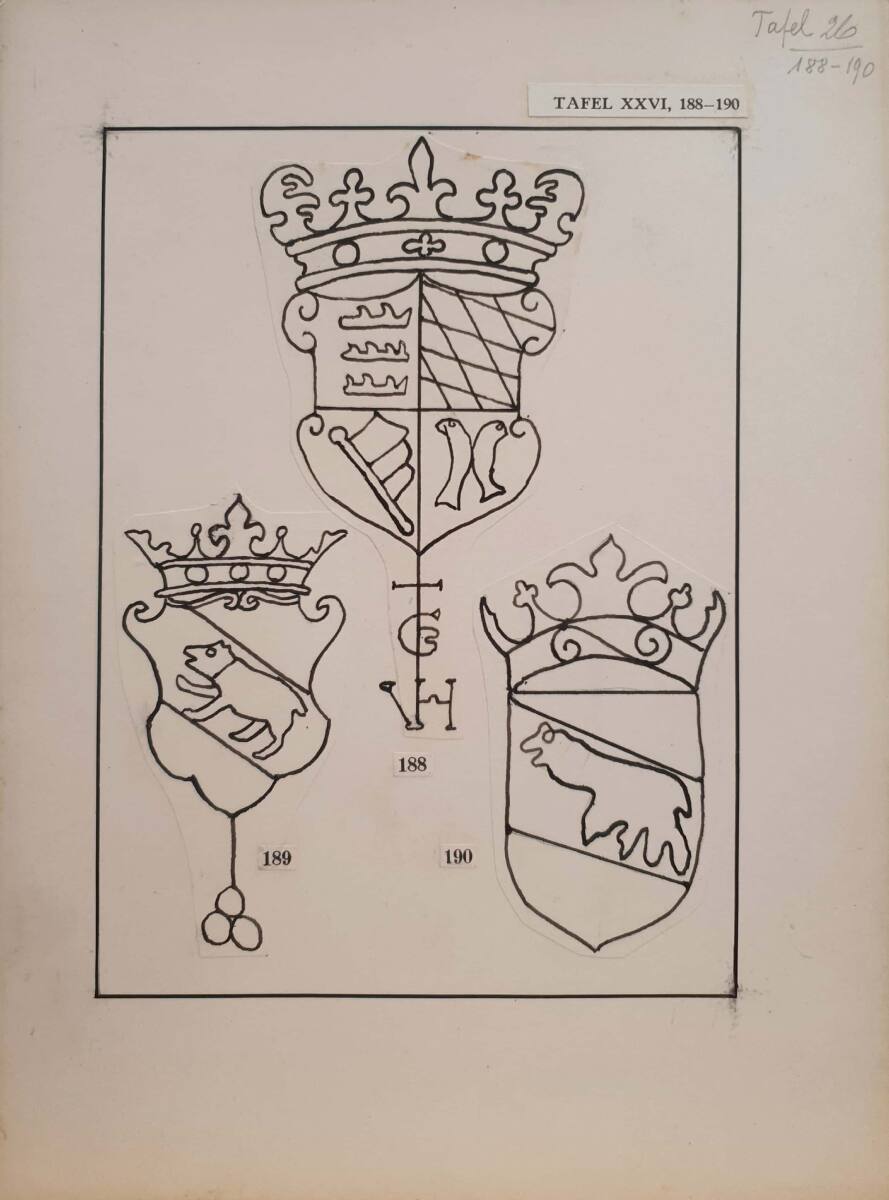Papier - Wasserzeichen Tafeln Wz Tafel XXVI, Josef Meder