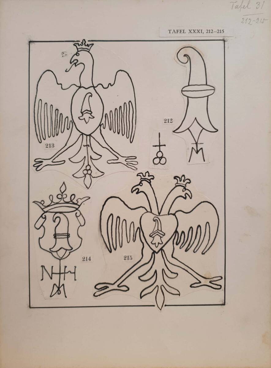 Papier - Wasserzeichen Tafeln Wz Tafel XXXI, Josef Meder