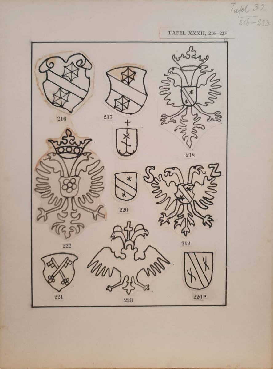 Papier - Wasserzeichen Tafeln Wz Tafel XXXII, Josef Meder