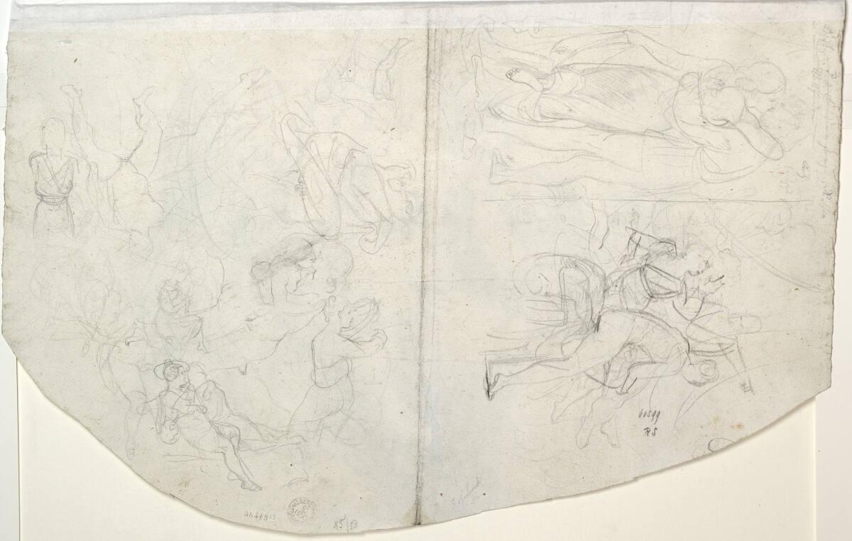 Josef von Führich, Zwei Studienköpfe, Inv. Nr.: 38419v