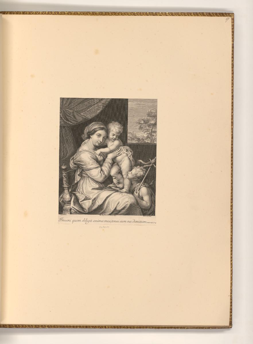 Druckgrafiken nach Pierre und Nicolas Mignard, Maria mit Kind und Johannesknaben, Inv. Nr.: Fra…