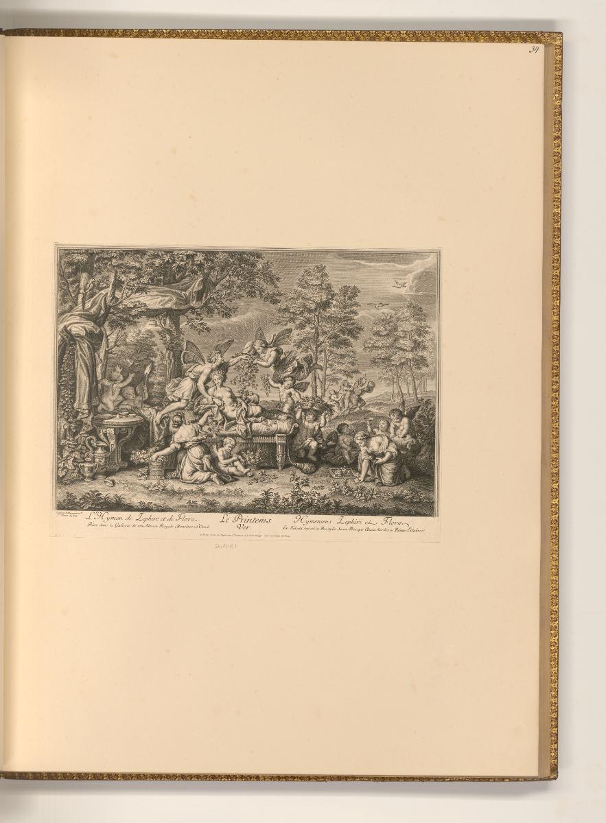 Druckgrafiken nach Pierre und Nicolas Mignard, Frühling, Inv. Nr.: Frankreich nach Sektionen II…
