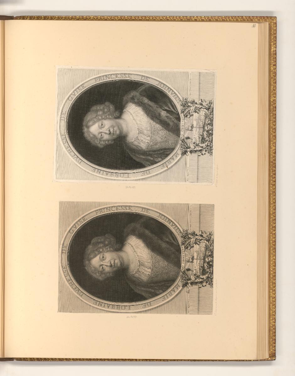 Druckgrafiken nach Pierre und Nicolas Mignard, Porträt Marie de Lorraine de Guise, Inv. Nr.: Fr…