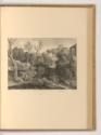 Druckgrafiken nach Gaspard Poussin, Landschaft mit Wasserfall und einer Siedlung, Inv. Nr.: Fra…