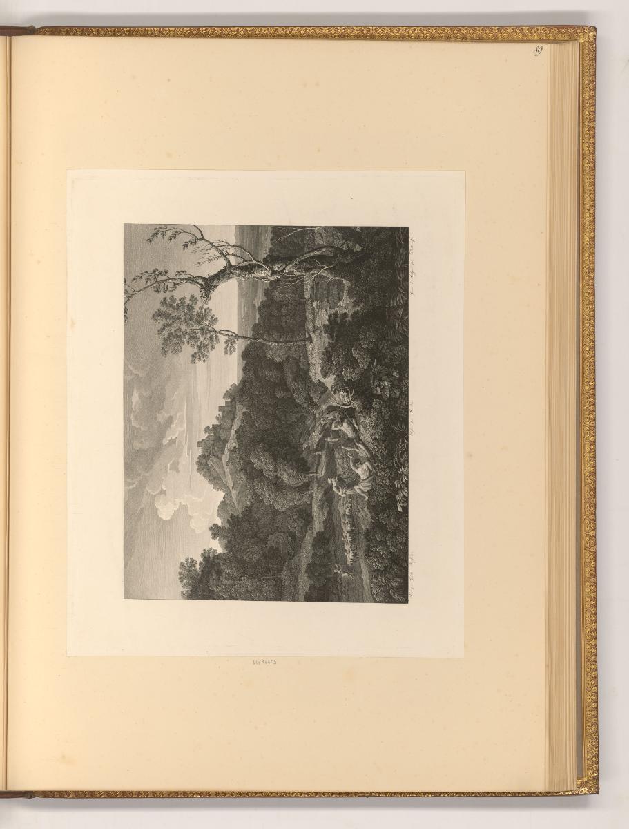 Druckgrafiken nach Gaspard Poussin, Landschaft mit Schafhirten und Herde, Inv. Nr.: Frankreich …