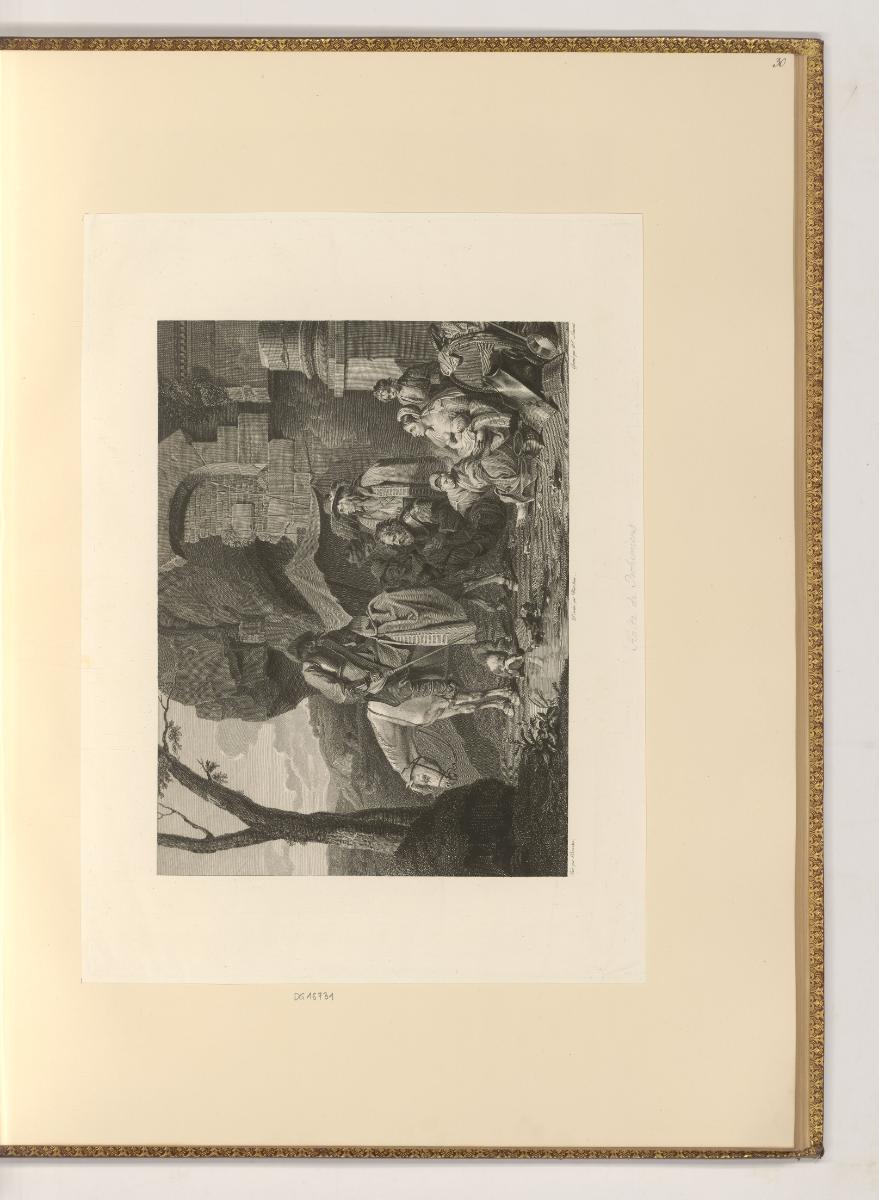 Druckgrafiken nach Sébastien Bourdon, Halte de bohémiens, Inv. Nr.: Frankreich nach Sektionen I…