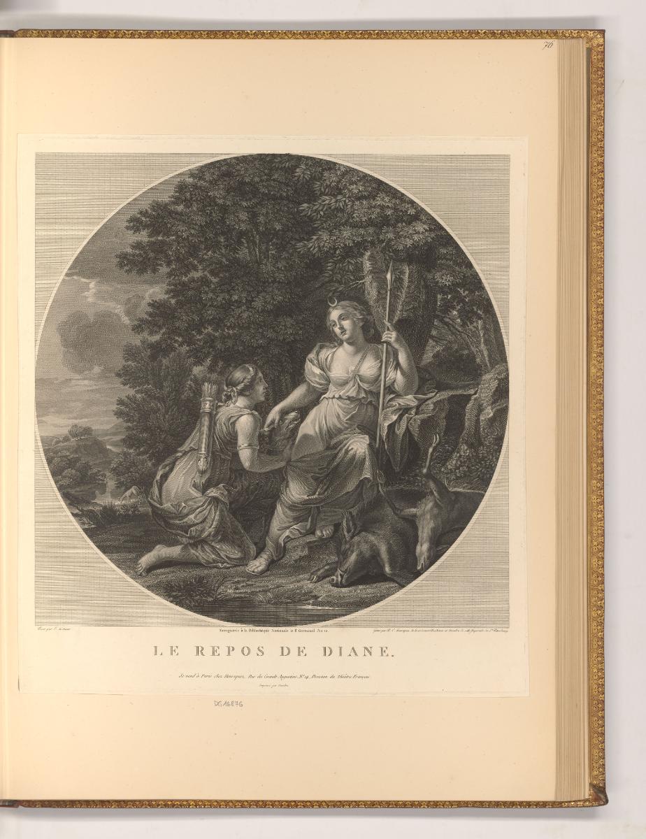 Druckgrafiken nach Eustache le Sueur, Le repos de Diane, Inv. Nr.: Frankreich nach Sektionen II…