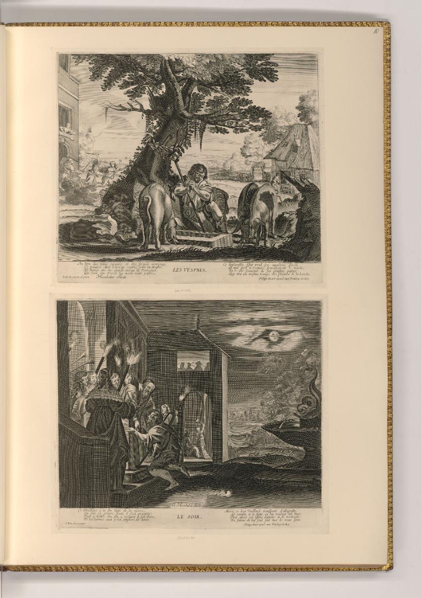 Druckgrafiken nach Charles Le Brun, Les Vespres; Le Soir, Inv. Nr.: Frankreich nach Sektionen I…