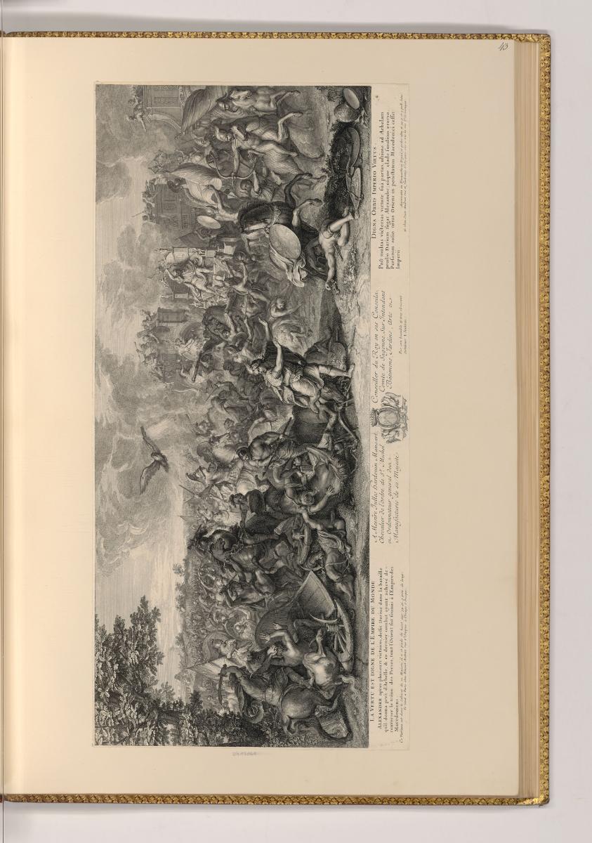 Druckgrafiken nach Charles Le Brun, Die Schlacht von Gaugamela, Inv. Nr.: Frankreich nach Sekti…