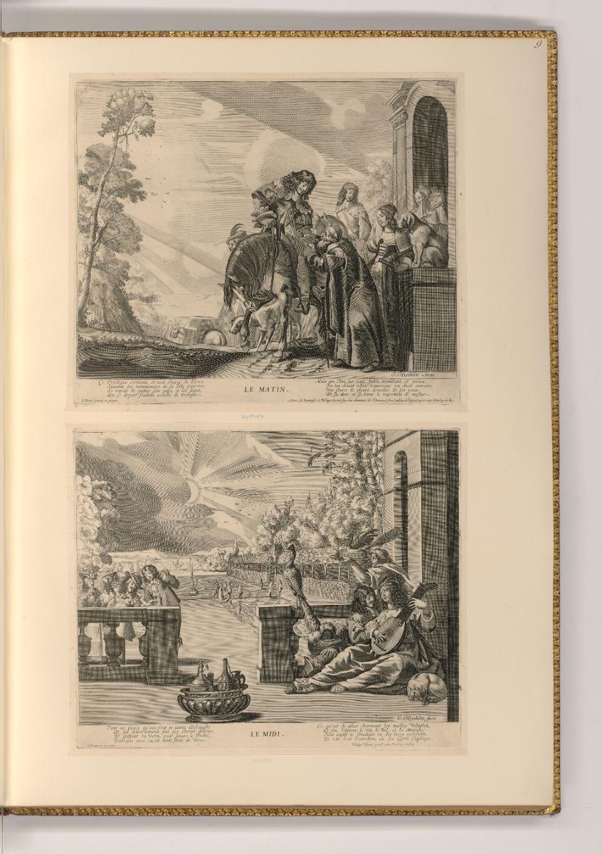 Druckgrafiken nach Charles Le Brun, Le Matin; Le Midi, Inv. Nr.: Frankreich nach Sektionen II/2…