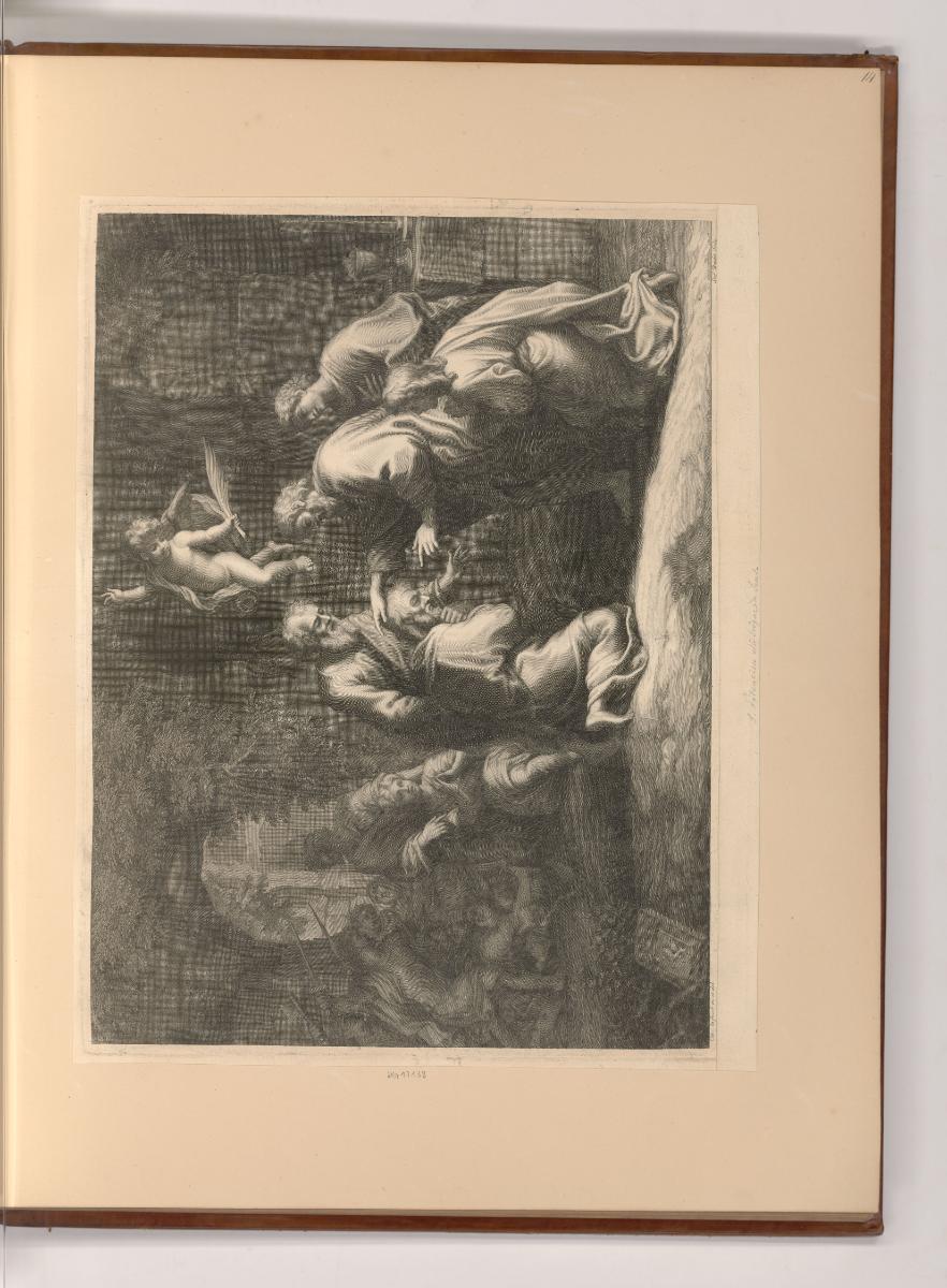 Französische Druckgrafiken des 17. und 18. Jahrhunderts, Segnung eines Märtyrers, Inv. Nr.: Fra…