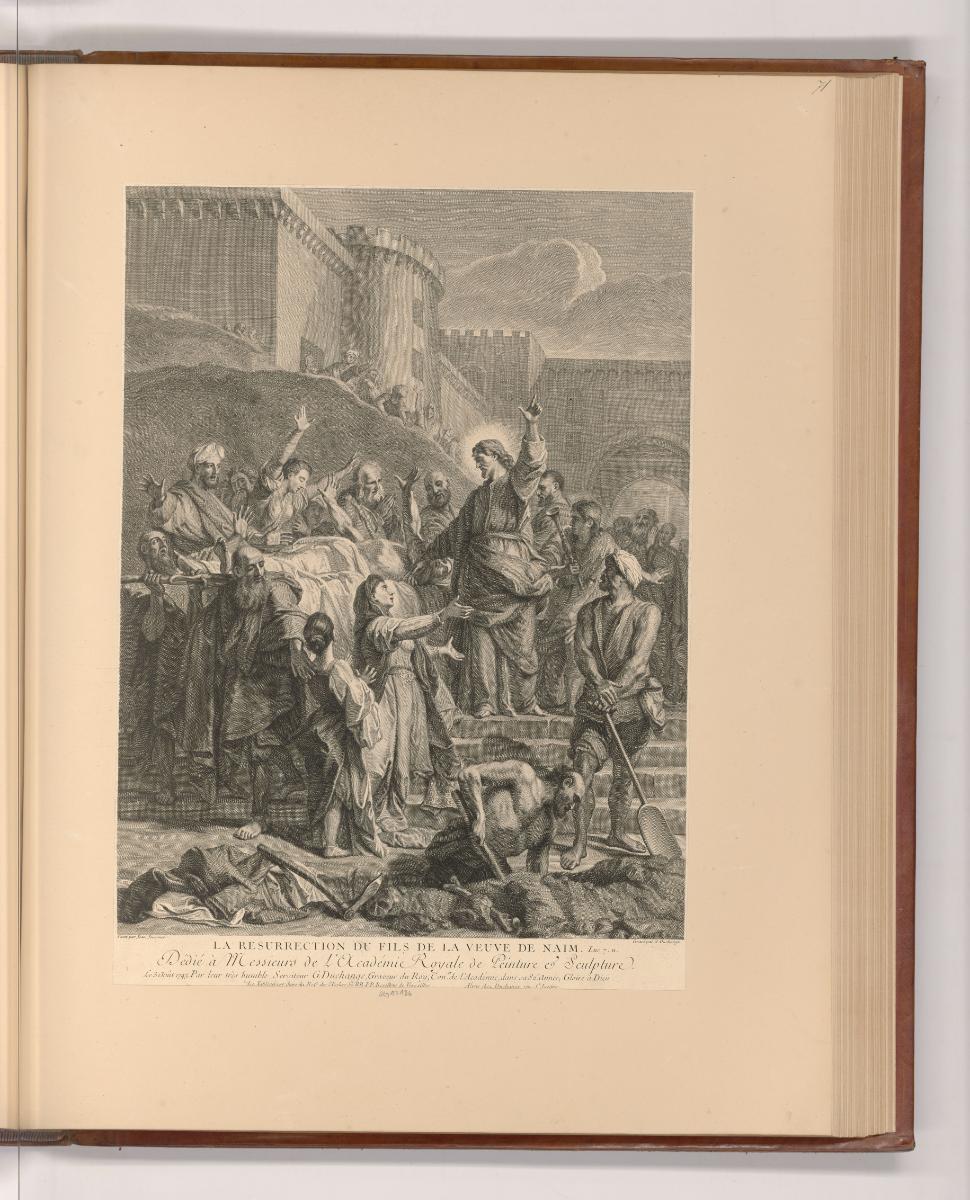 Französische Druckgrafiken des 17. und 18. Jahrhunderts, Auferweckung des Jünglings von Naim, I…