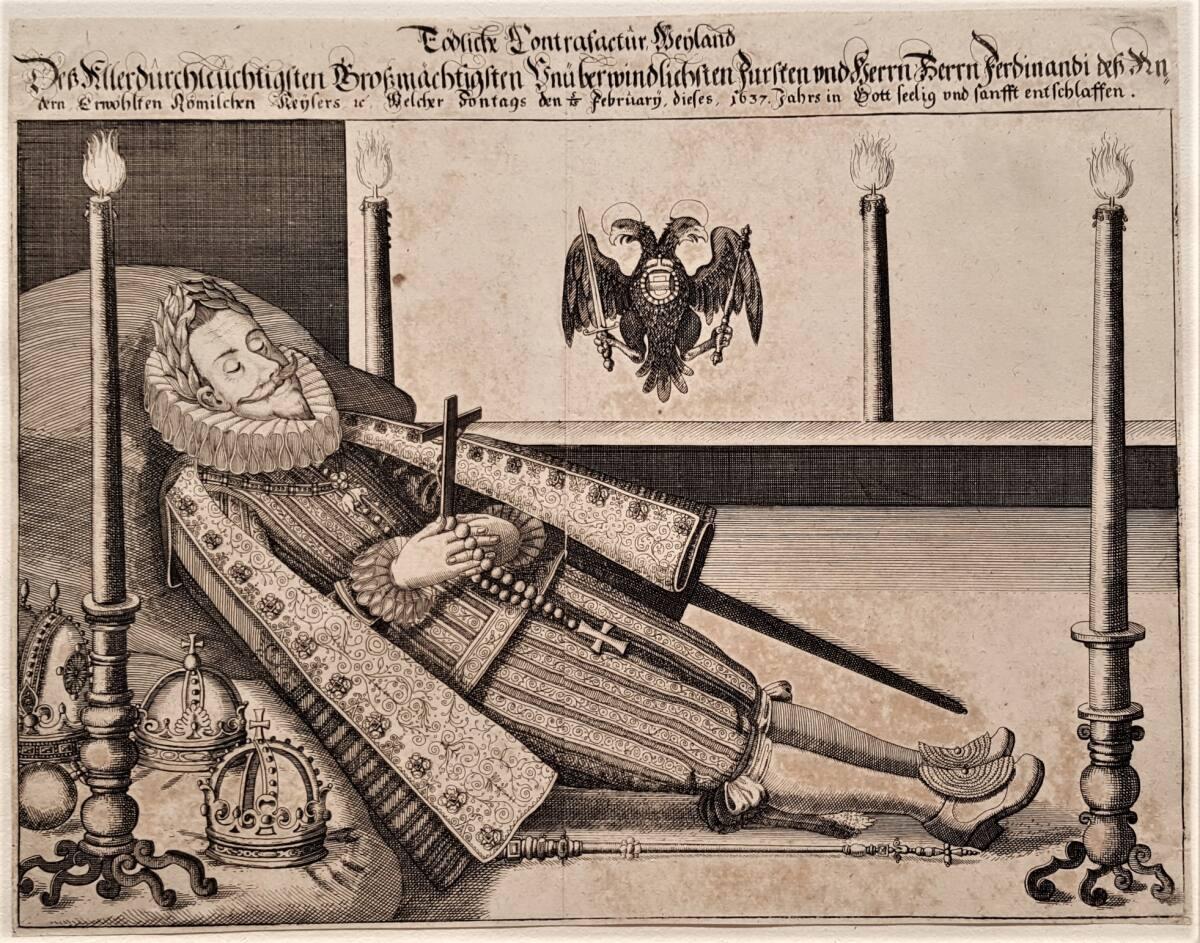 Der Leichnam von Kaiser Ferdinand II. auf dem Paradebett, Inv. Nr.: DG2020/3/8