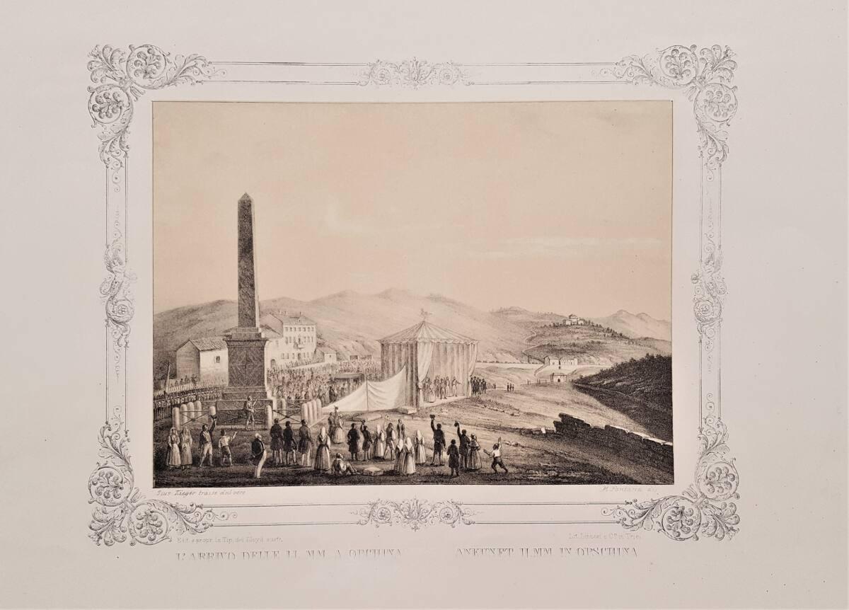 Ankunft des Kaiserpaares Ferdinand I. und Maria Anna von Österreich in Opicina bei Triest am 5.…