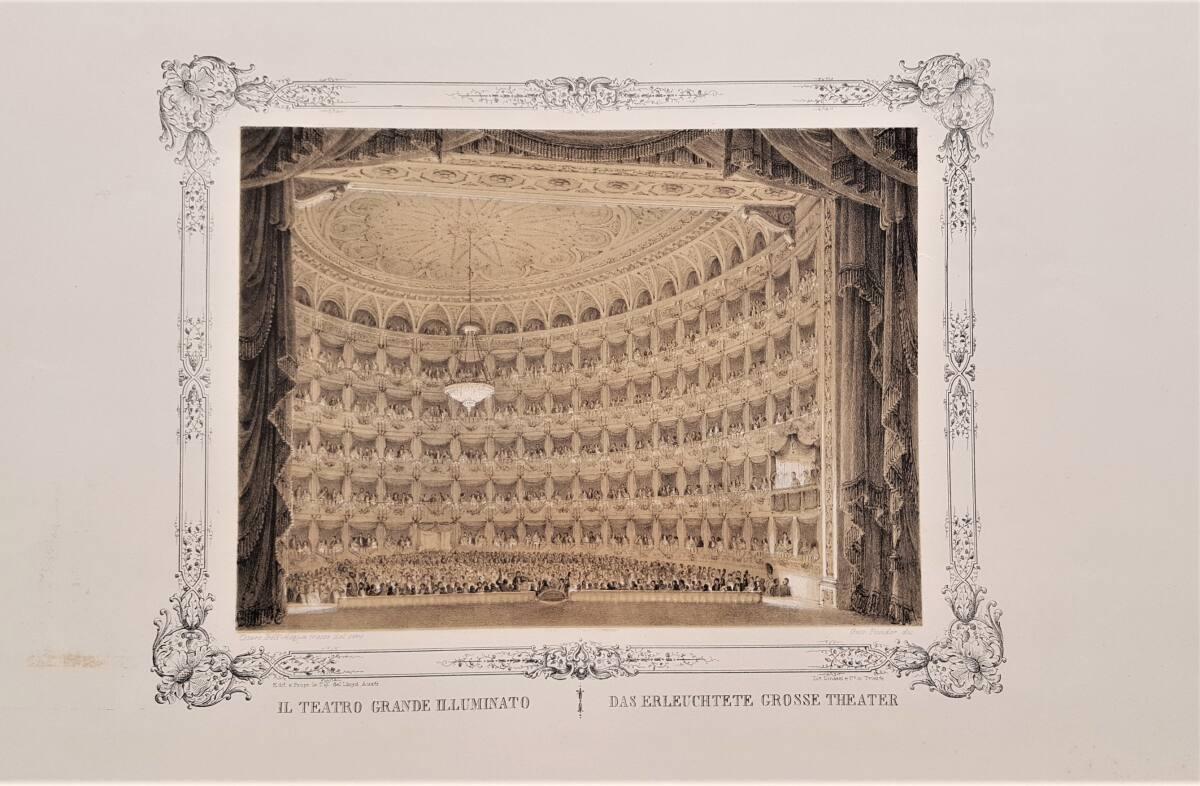 Das Kaiserpaar Ferdinand I. und Maria Anna von Österreich beim Besuch des Theaters in Triest am…