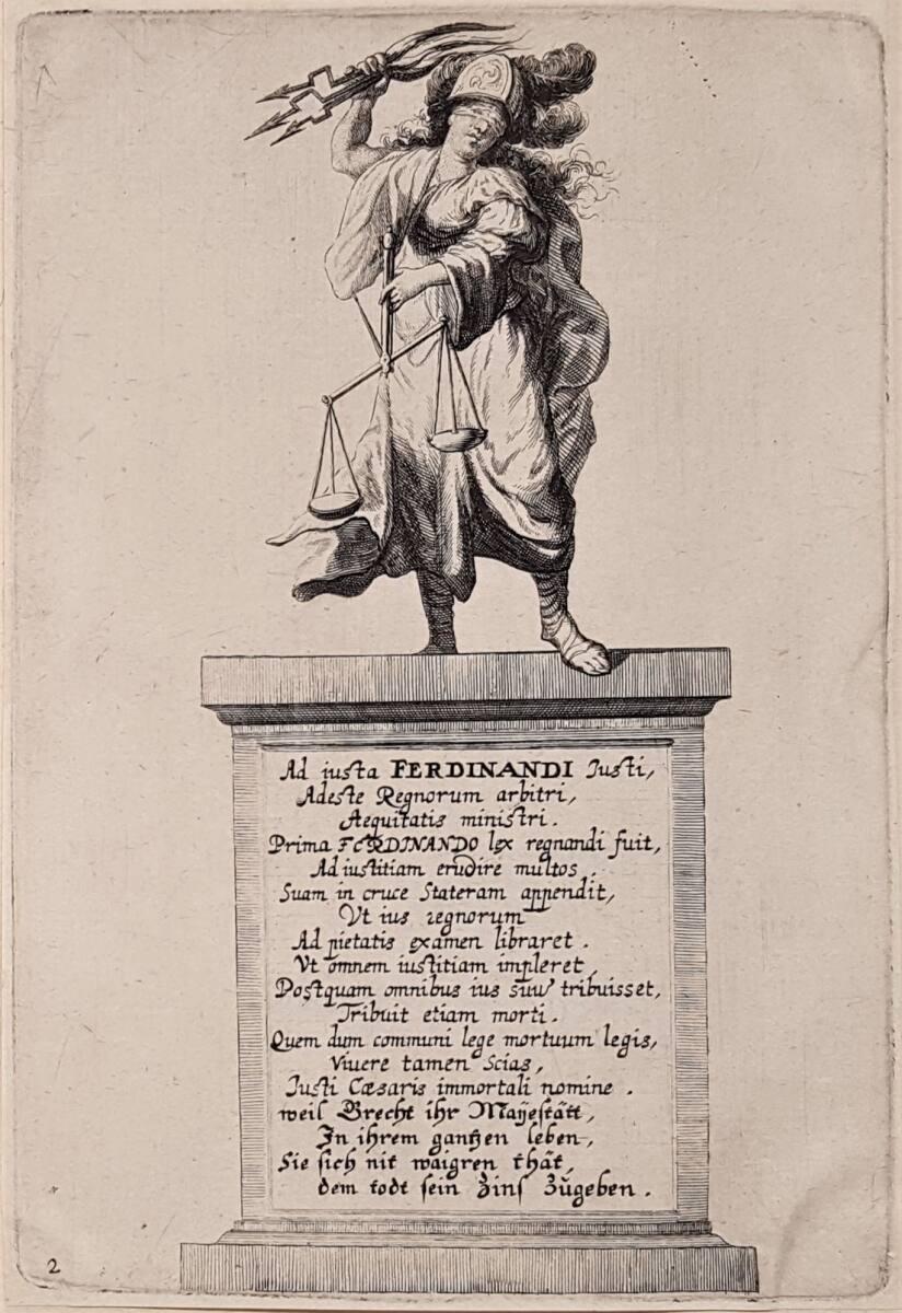 Allegorisches Standbild Nr.2 zu den Exequien in der Jesuitenkirche für Kaiser Ferdinand III. vo…