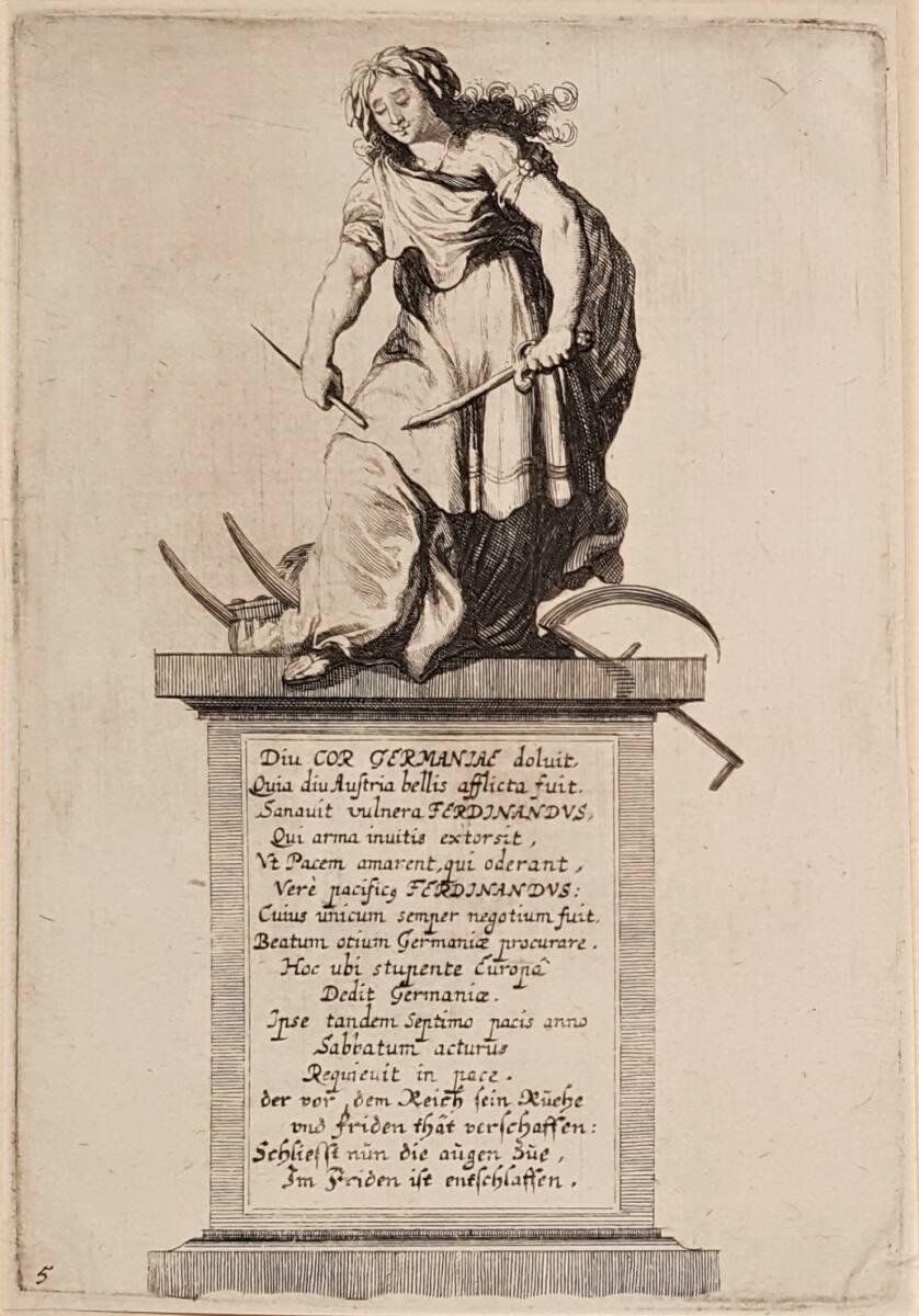 Allegorisches Standbild Nr.5 zu den Exequien in der Jesuitenkirche für Kaiser Ferdinand III. vo…