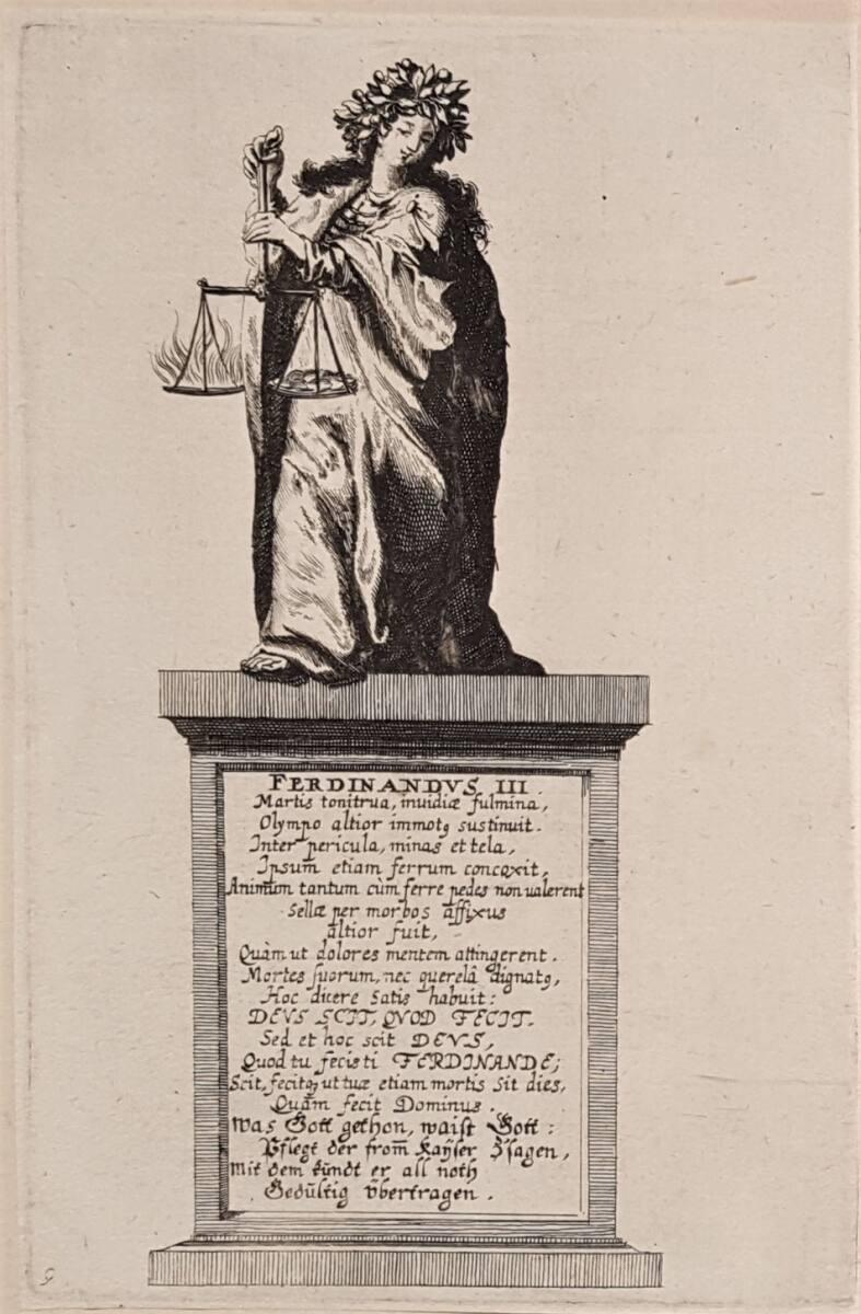 Allegorisches Standbild Nr.9 zu den Exequien in der Jesuitenkirche für Kaiser Ferdinand III. vo…