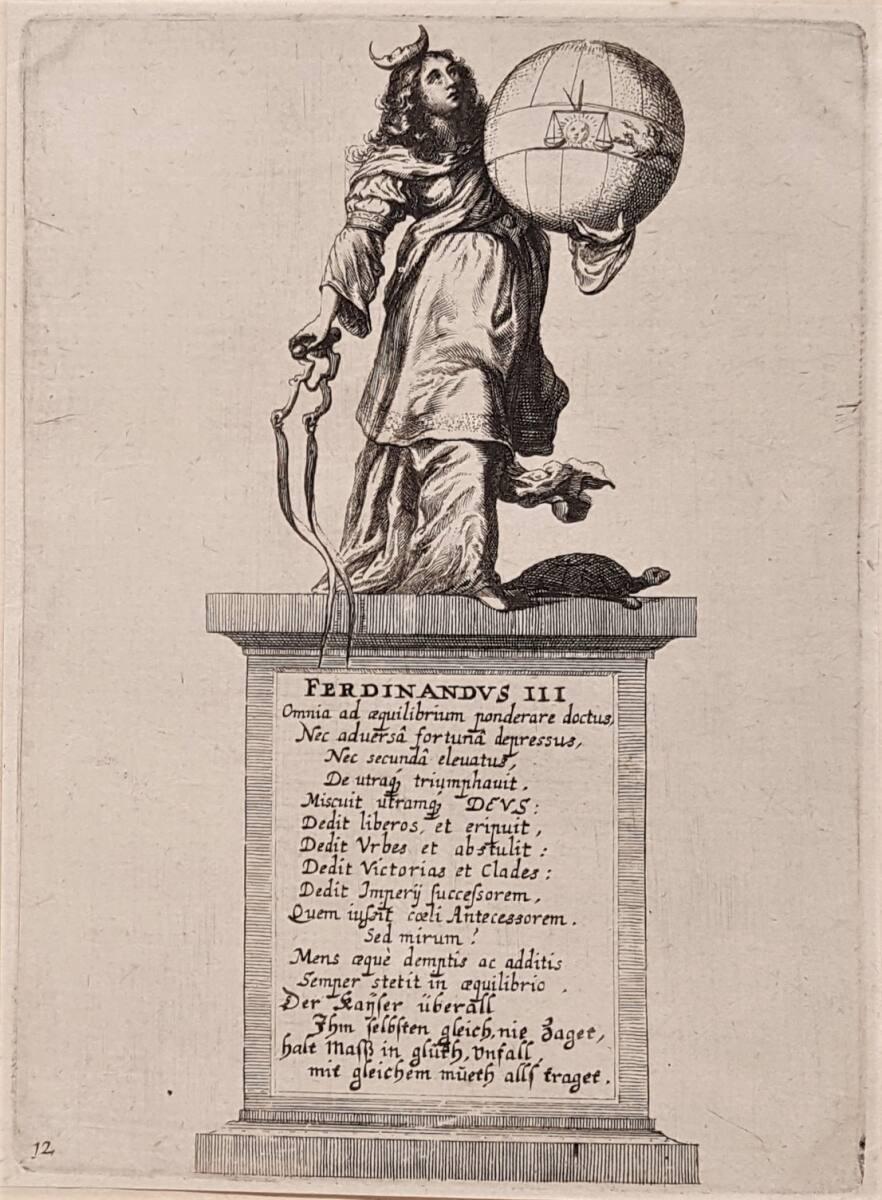 Allegorisches Standbild Nr.12 zu den Exequien in der Jesuitenkirche für Kaiser Ferdinand III. v…