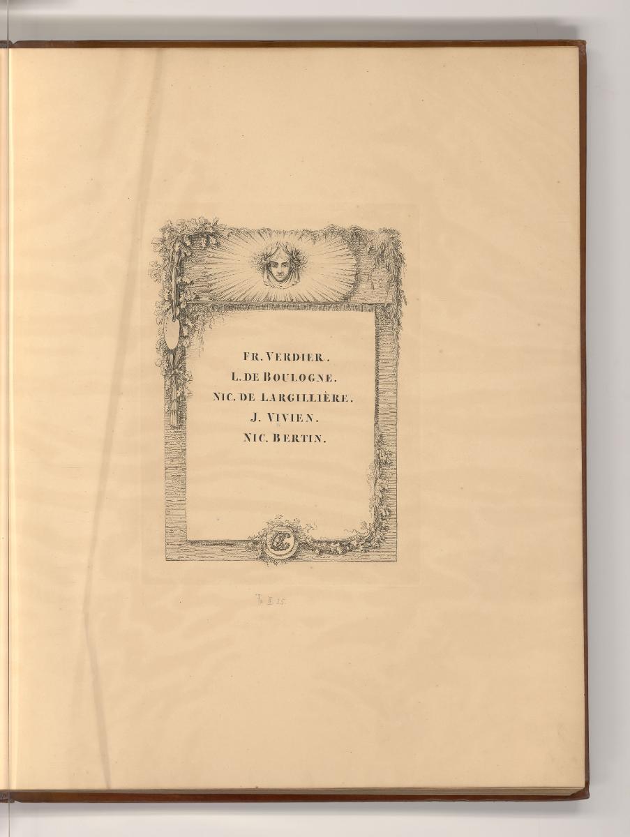 Französische Druckgrafiken des späten 17. und 18. Jahrhunderts, Fr. Verdier. L. de Boulogne. Ni…