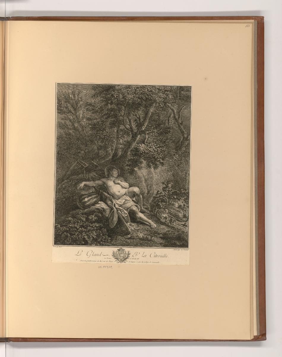 Französische Druckgrafiken des späten 17. und 18. Jahrhunderts, Le Gland et la Citrouille, Inv.…