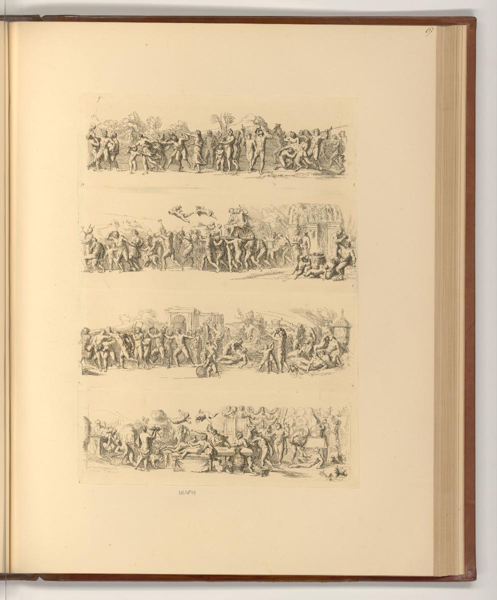 Druckgrafiken nach Raymond La Fage und  Antoine Dieu, Bacchanal (Fries), Inv. Nr.: Frankreich n…