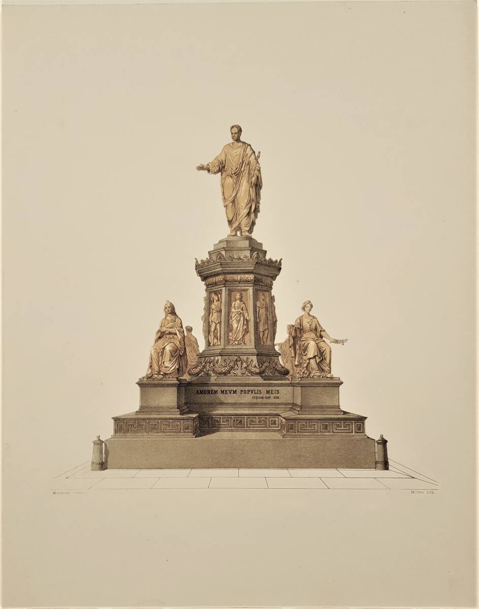 Denkmal des Kaisers Franz II./I. auf dem Inneren Burgplatz der Hofburg in Wien, LeopoldMüller, 1846–1847