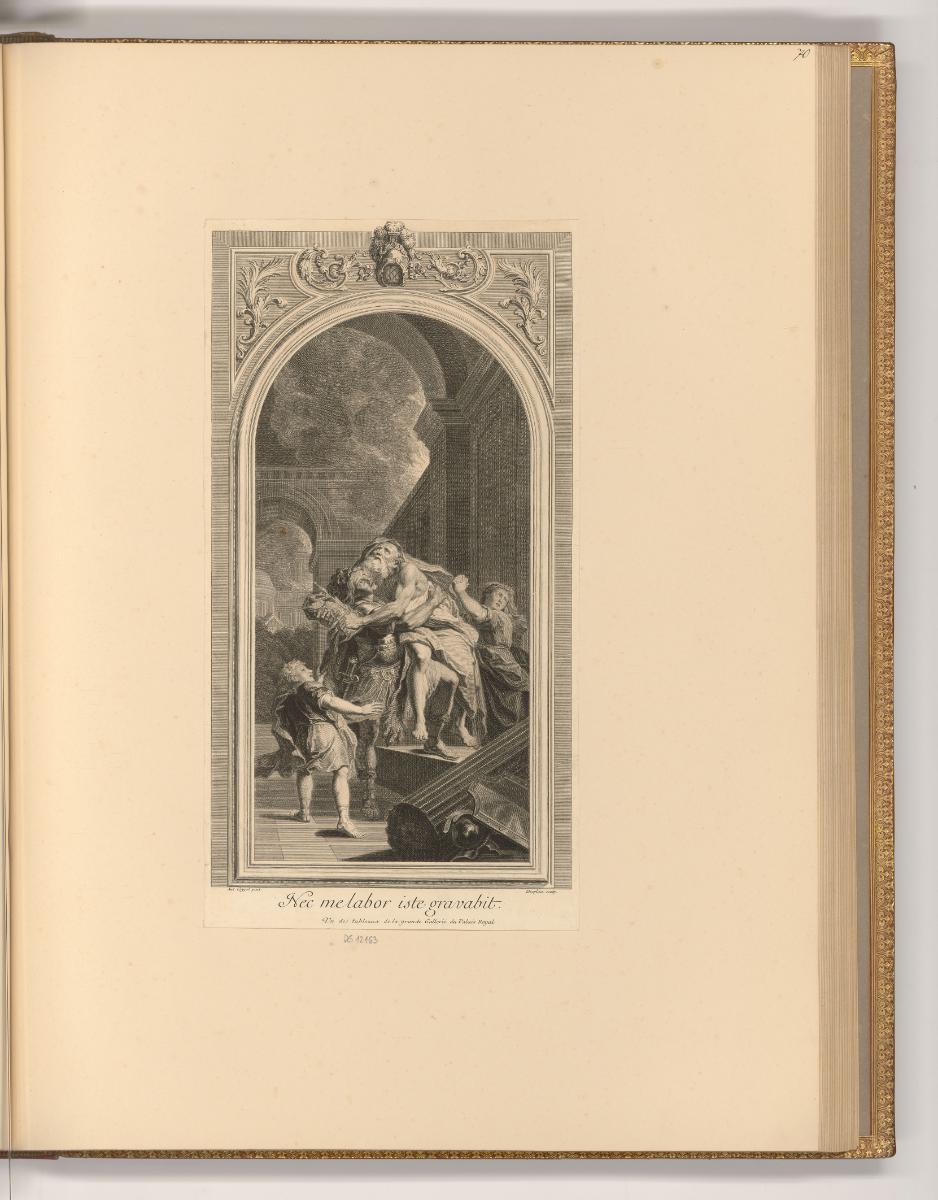 Druckgrafiken nach Antoine und Noël Coypel, Flucht des Aeneas aus dem brennenden Troja, Inv. Nr…