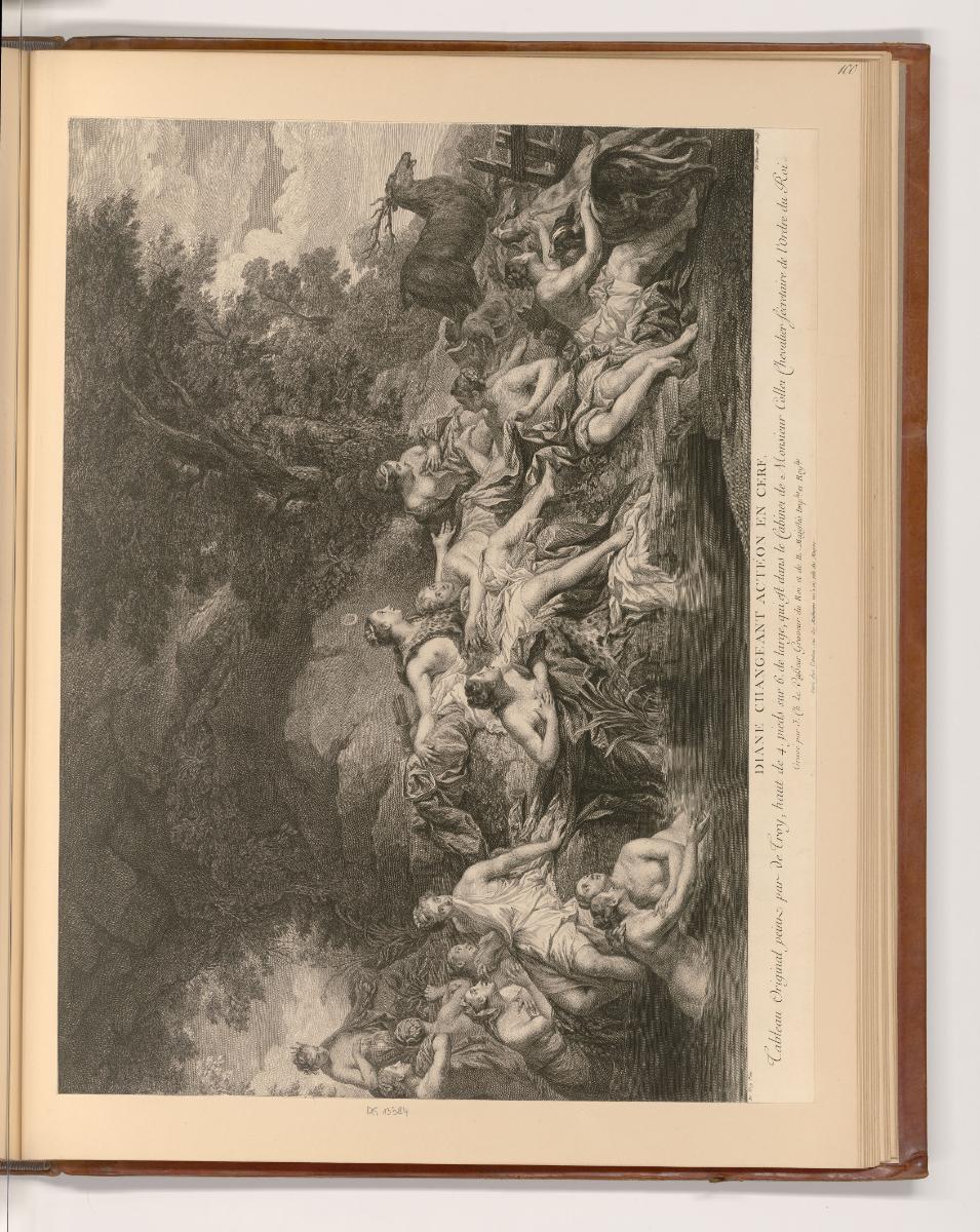 Französische Druckgrafiken des 18. Jahrhunderts, Diana und Actaeon, Inv. Nr.: Frankreich nach S…