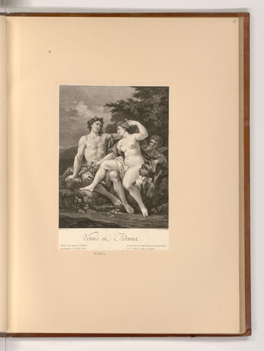 Französische Druckgrafiken des 18. Jahrhunderts, Venus und Adonis, Inv. Nr.: Frankreich nach Se…