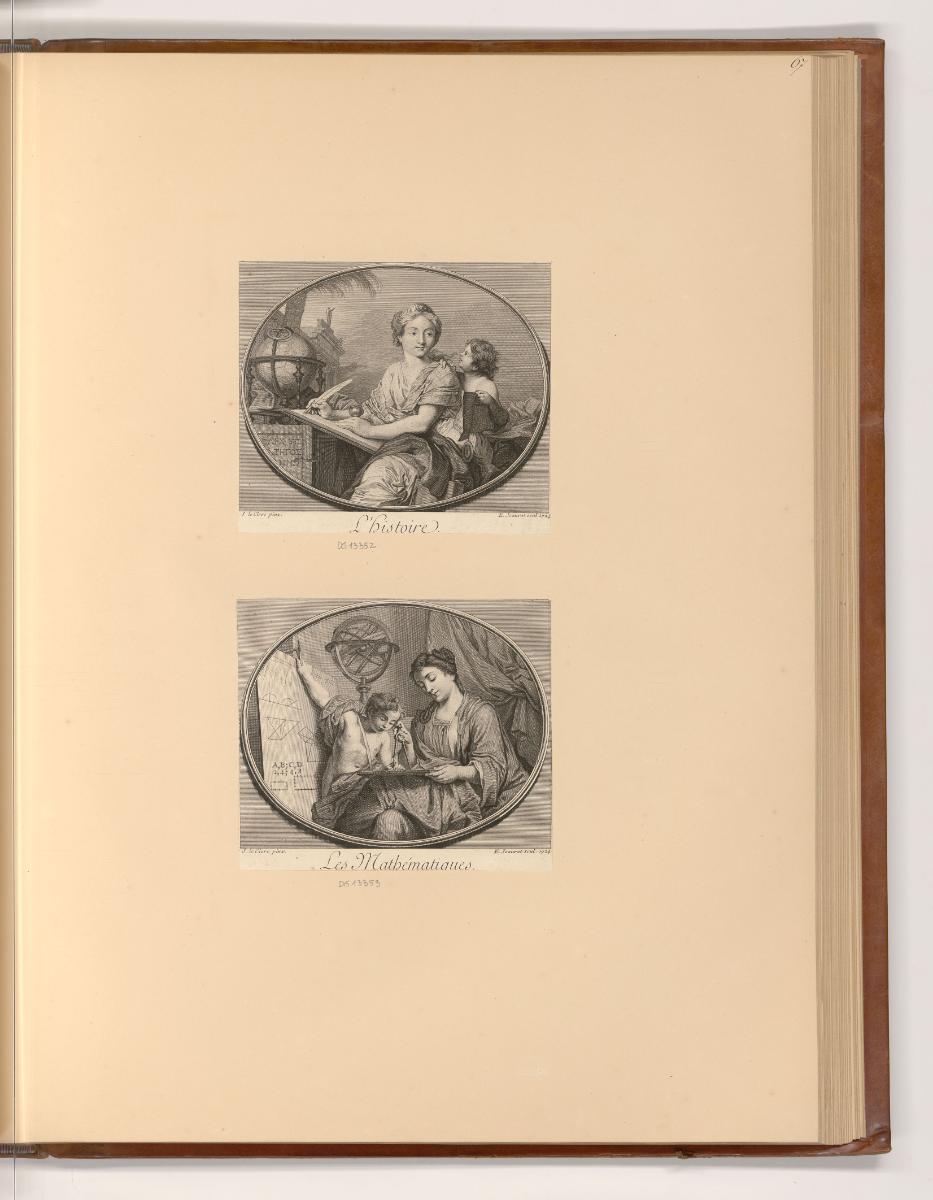 Französische Druckgrafiken des 18. Jahrhunderts, Die Geschichte; Die Mathematik, Inv. Nr.: Fran…