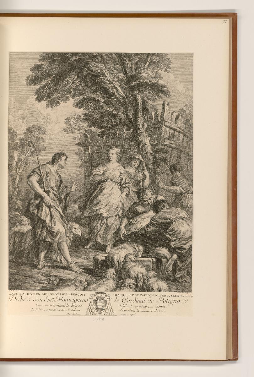 Französische Druckgrafiken des 18. Jahrhunderts, Jakob und Rachel am Brunnen, Inv. Nr.: Frankre…