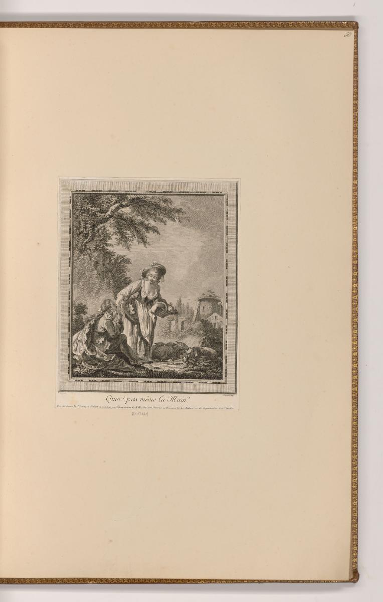 Radierungen nach Jean-Antoine Watteau, Quoi! pas même la Main?, Inv. Nr.: Frankreich nach Sekti…