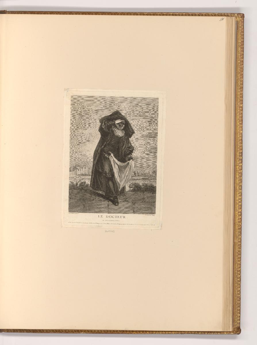 Radierungen nach Jean-Antoine Watteau, Le Docteur, Inv. Nr.: Frankreich nach Sektionen II/32, F…
