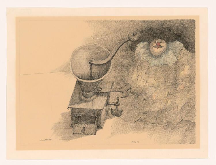 Paul Flora, Die Kaffeemühle, Inv. Nr.: EDLDB1358
