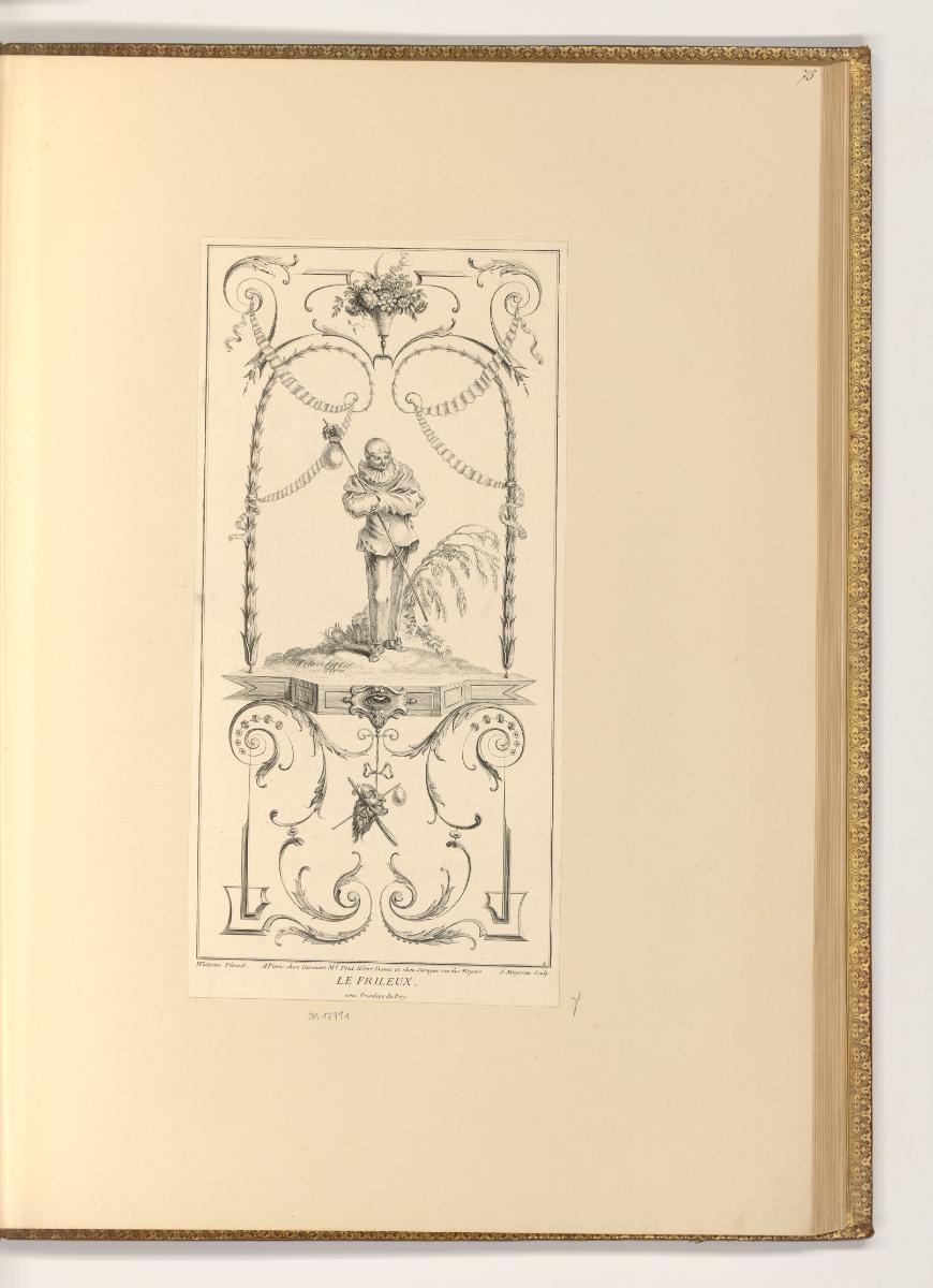 Radierungen nach Jean-Antoine Watteau, Le Frileux, Inv. Nr.: Frankreich nach Sektionen II/33, F…