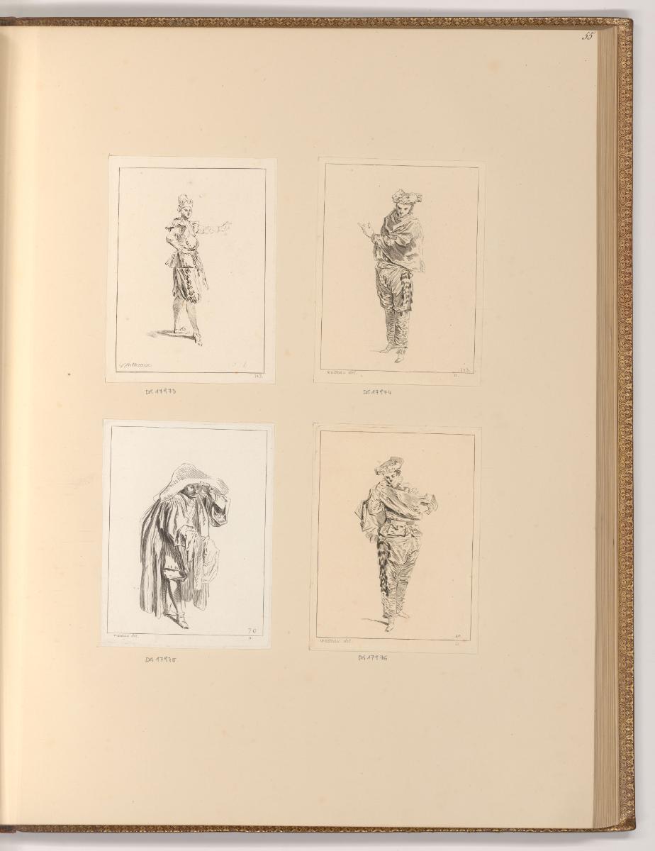 Radierungen nach Jean-Antoine Watteau, Diverse Figuren, Inv. Nr.: Frankreich nach Sektionen II/…