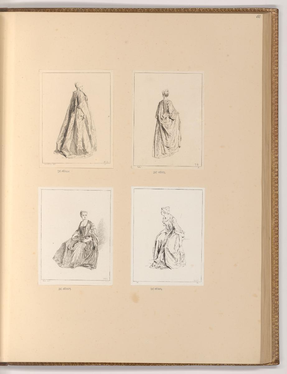 Radierungen nach Jean-Antoine Watteau, Diverse Figuren, Inv. Nr.: Frankreich nach Sektionen II/…