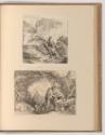 Radierungen nach Jean-Antoine Watteau, Bergige Landschaft mit Eremit; Antonius der Große in der…