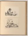 Radierungen nach Jean-Antoine Watteau, Mann mit Strohhut; Gitarrenspieler und Frau, Inv. Nr.: F…