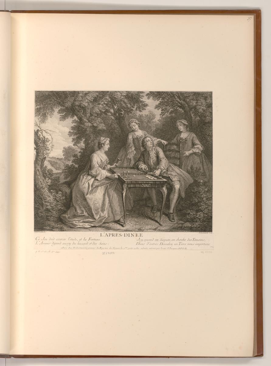 Druckgrafiken nach Charles Parrocel, Nicolas Lancret und Jean-Baptiste Pater, Nachmittag, Inv. …